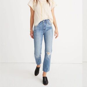 Madewell Perfect Vintage Jean: Floral Embroidered